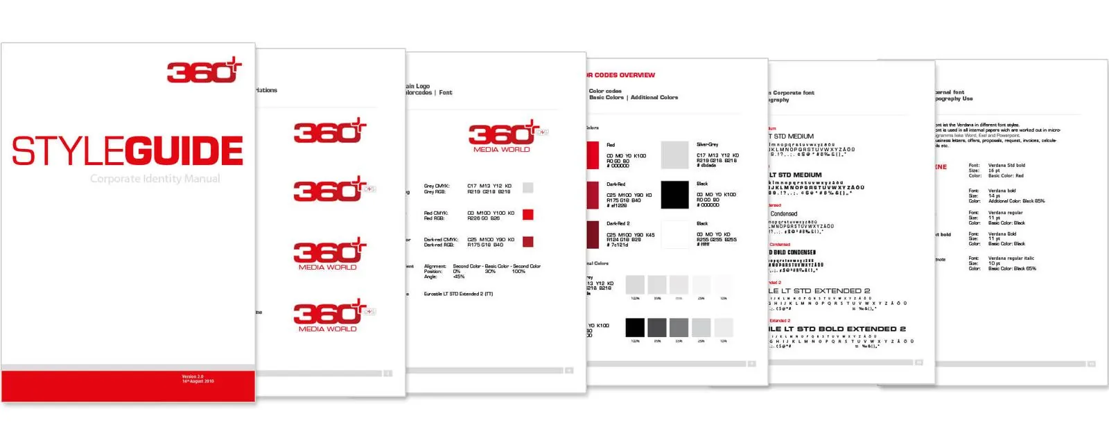 360° media world – Interim management · Corporate design · Stationery · Print (image 3/7)