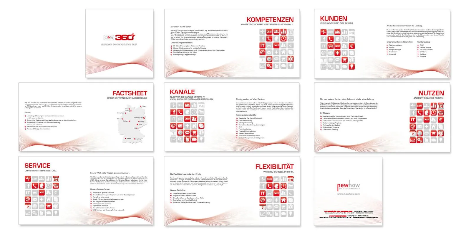 360° media world – Interim management · Corporate design · Stationery · Print (image 6/7)