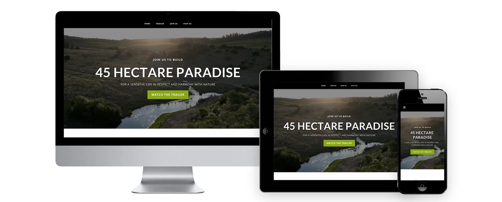 45 Hectare Paradise – Web design (image 1/5)
