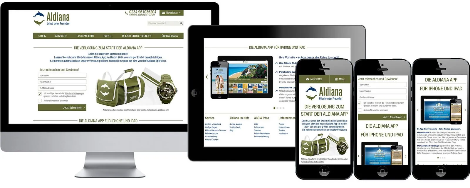 Aldiana – Interim Management · Webdesign · App (Bild 13/14)