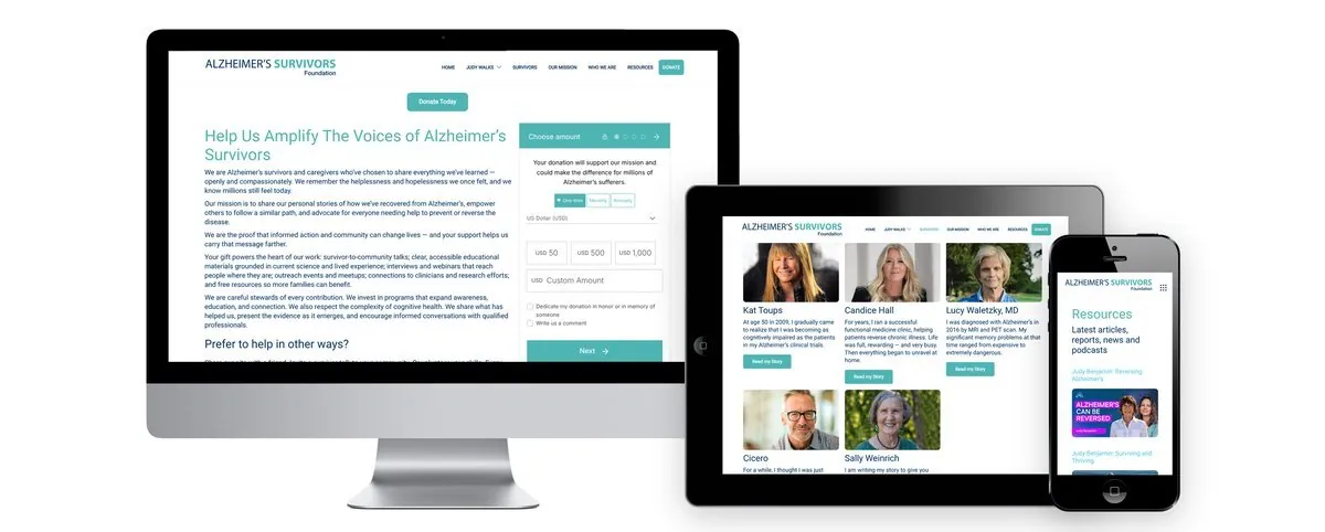 Alzheimer’s Survivors Foundation – Corporate Design · Webdesign · Print (Bild 6/9)
