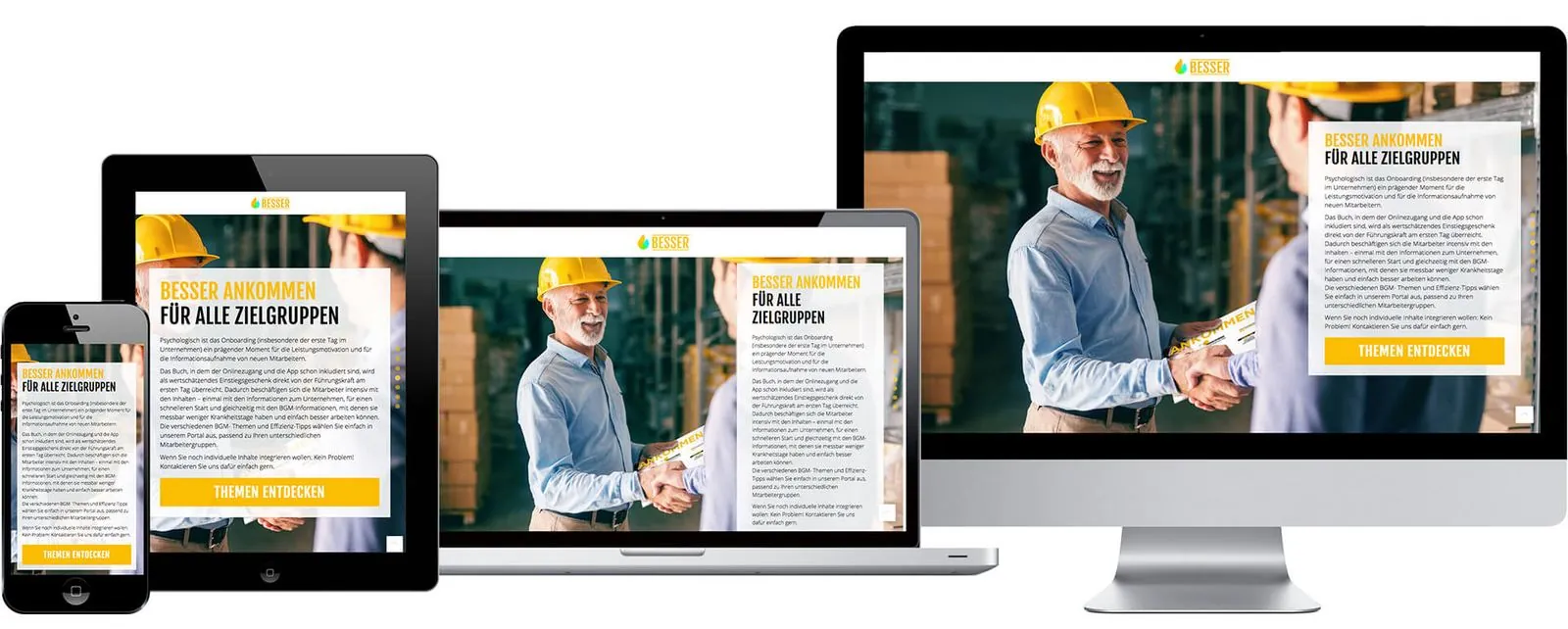 Besser Ankommen – Webdesign (Bild 3/3)