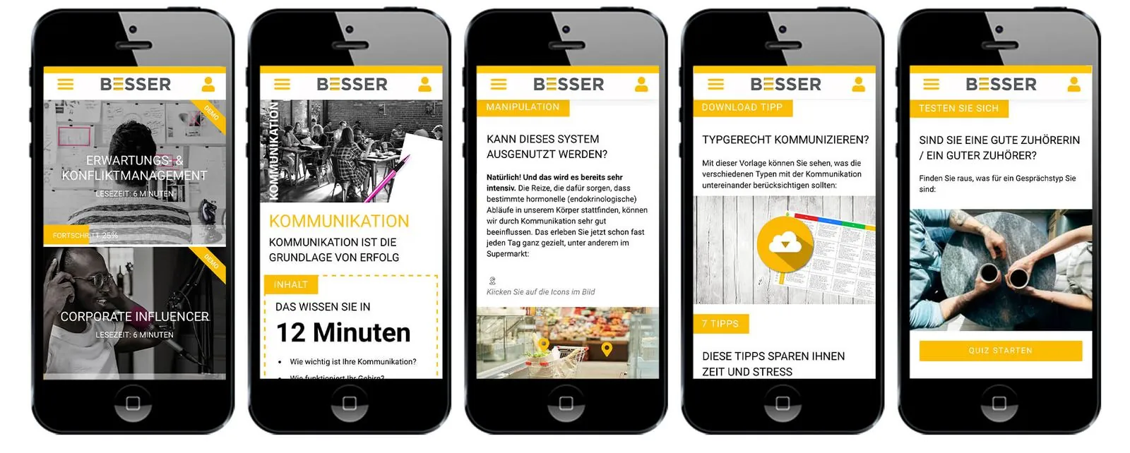 Besser App – Interim Management · App (Bild 6/9)