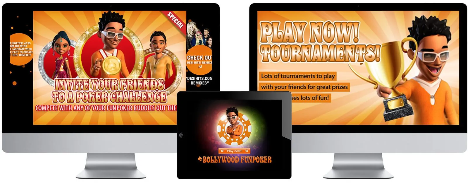 Bollywood Funpoker – Game Design · Webdesign (Bild 1/4)