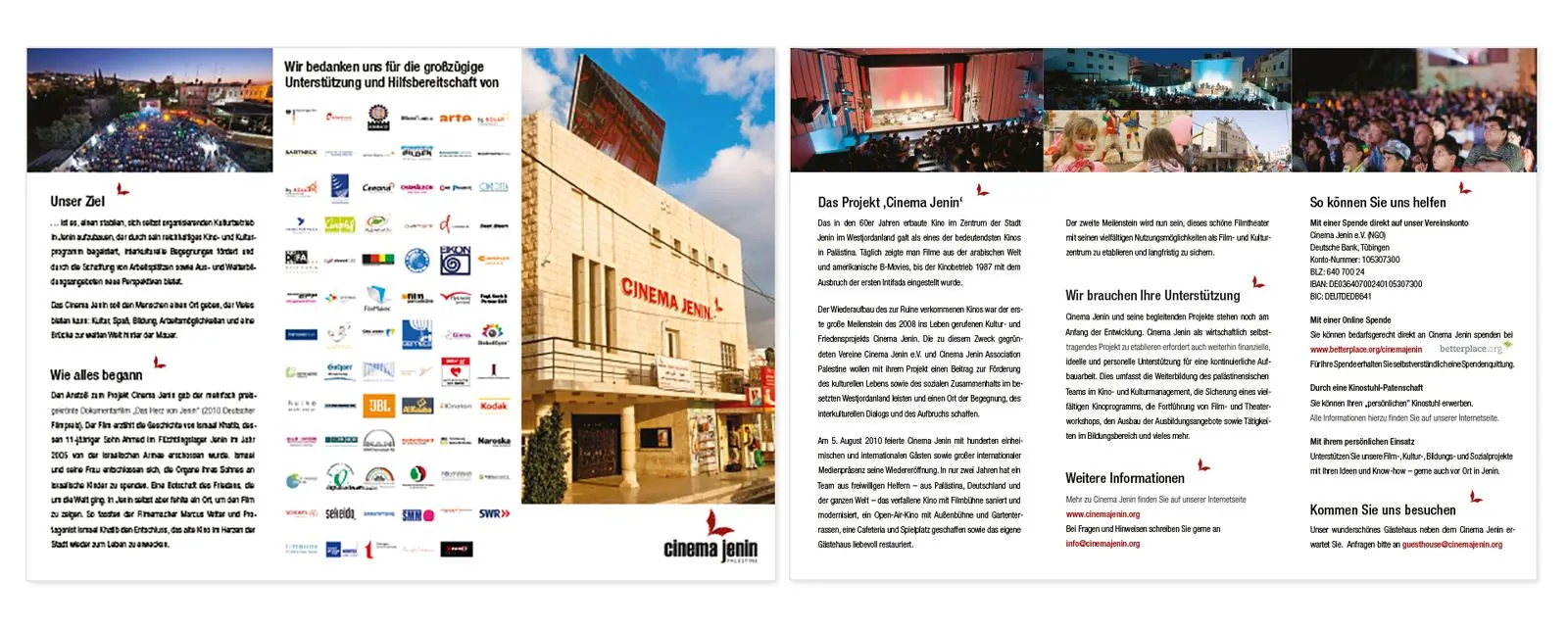 Cinema Jenin e.V. – Corporate design · Print · Web design (image 4/13)