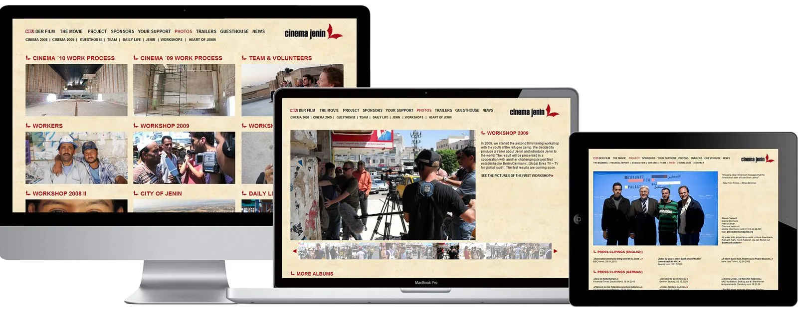 Cinema Jenin e.V. – Corporate design · Print · Web design (image 11/13)