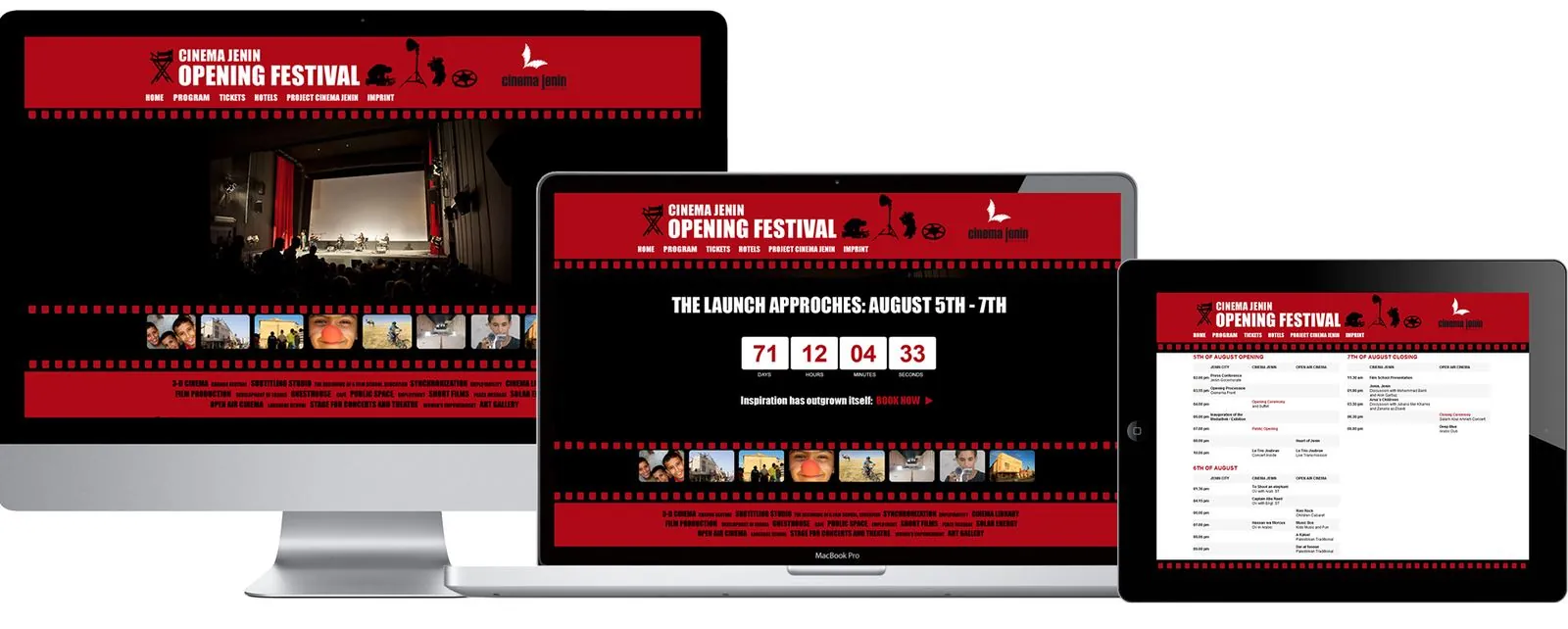 Cinema Jenin Festival – Web design (image 1/5)