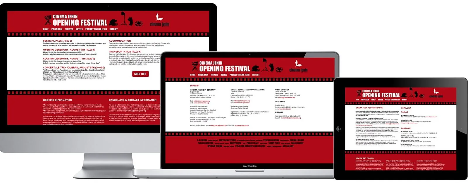 Cinema Jenin Festival – Web design (image 4/5)