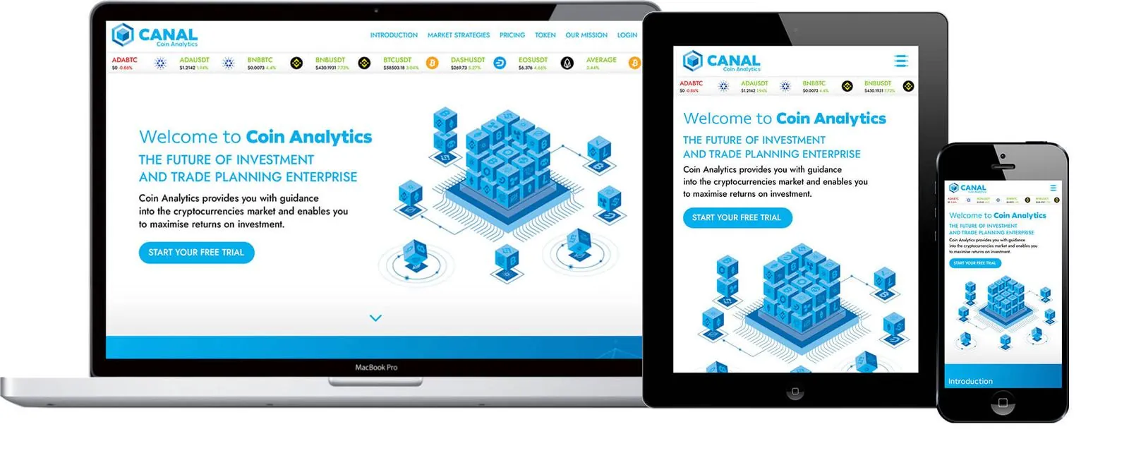 Coin Analytics – Webdesign · App (Bild 1/4)