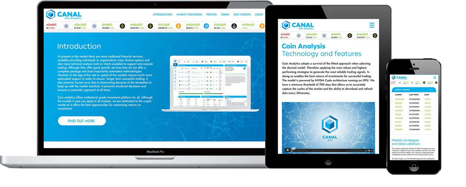 Coin Analytics – Webdesign · App (Bild 2/4)