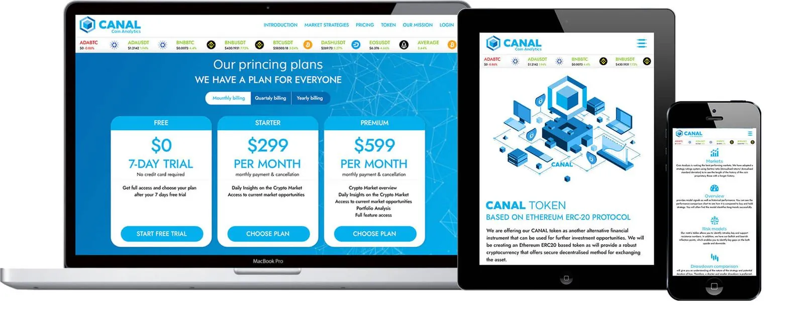 Coin Analytics – Webdesign · App (Bild 3/4)