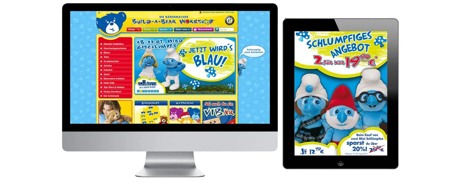 Build-A-Bear – Webdesign · Onlineshop (Bild 3/9)