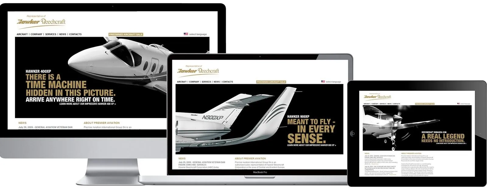 Hawker Beechcraft Aviation AG – Corporate Design · Geschäftsausstattung · Print · Webdesign (Bild 3/6)