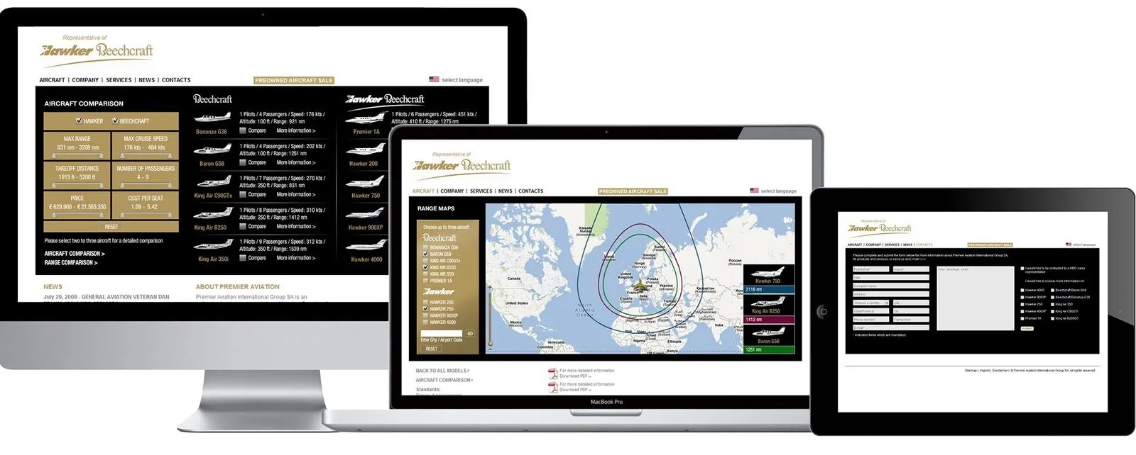 Hawker Beechcraft Aviation AG – Corporate Design · Geschäftsausstattung · Print · Webdesign (Bild 6/6)
