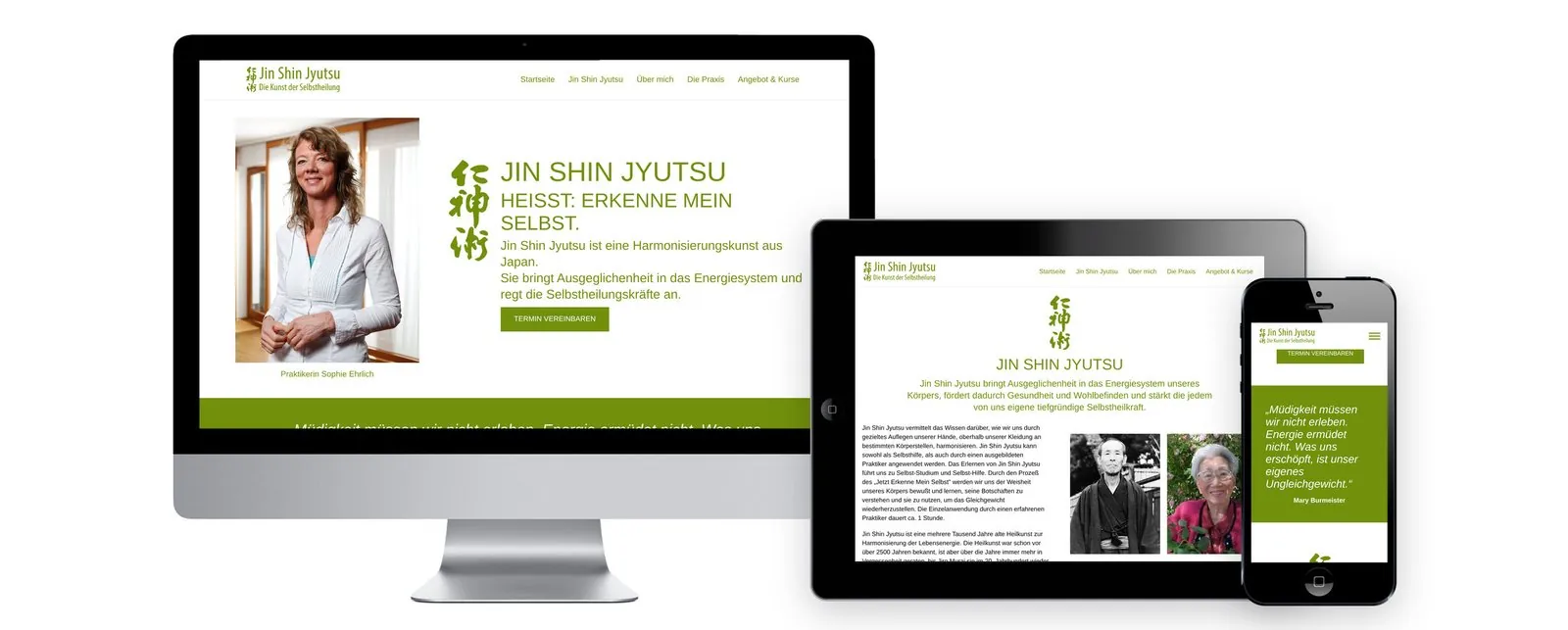 Jin Shin Jyutsu Hamburg – Corporate Design · Stationery · Web Design (image 1/9)