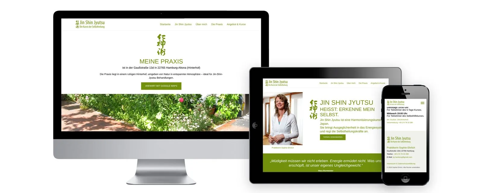 Jin Shin Jyutsu Hamburg – Corporate Design · Stationery · Web Design (image 4/9)