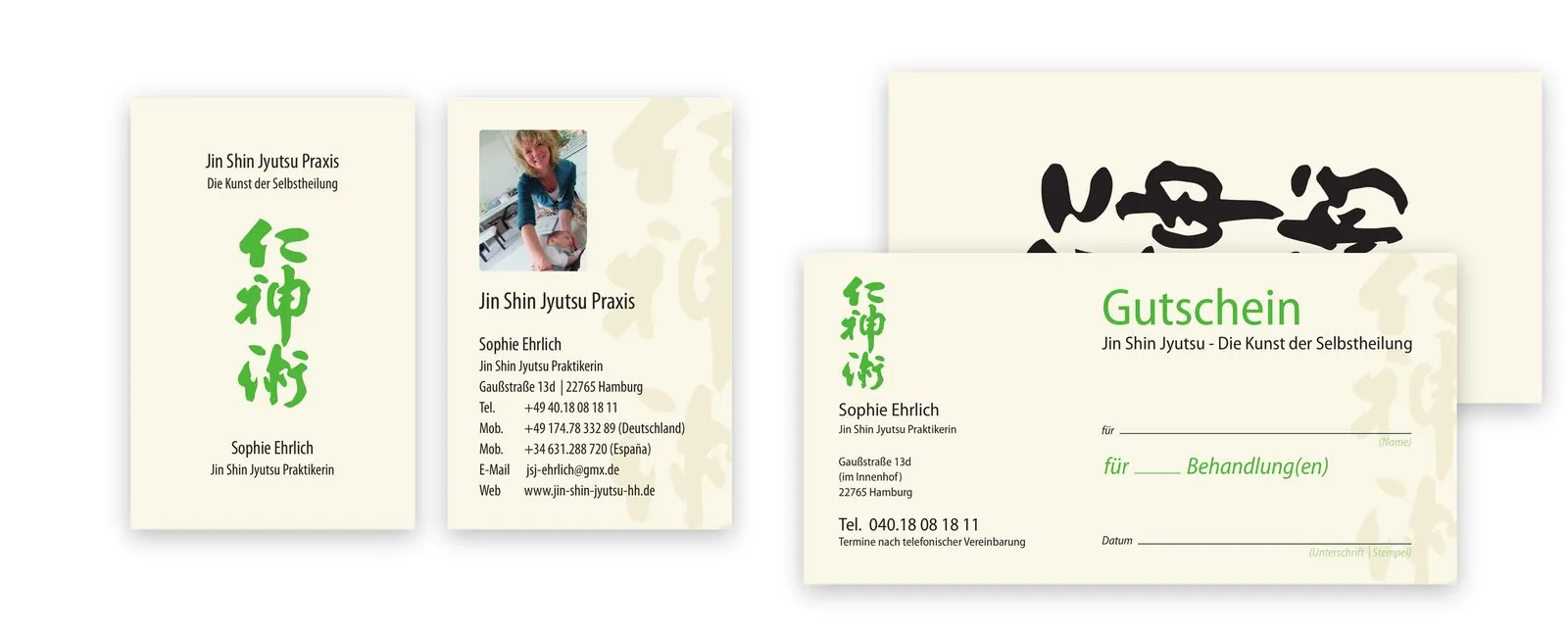 Jin Shin Jyutsu Hamburg – Corporate Design · Stationery · Web Design (image 6/9)