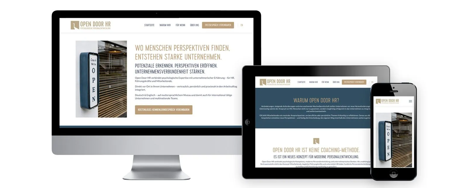 Open Door HR – Corporate Design · Geschäftsausstattung · Webdesign (Bild 1/6)