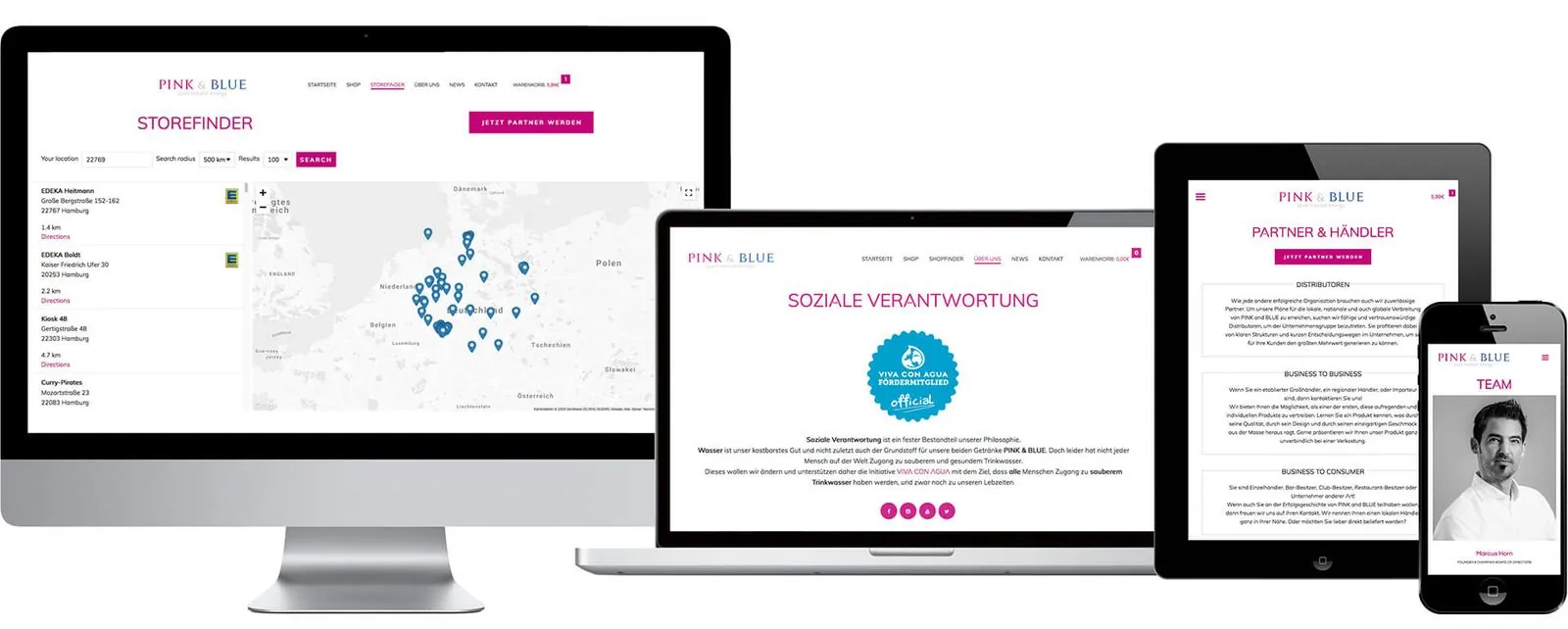 Pink & Blue – Web design · Online shop (image 4/4)
