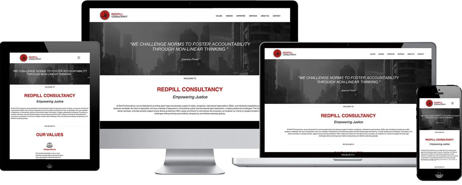 Redpill Consultancy – Logo-Relaunch · Webdesign (Bild 1/2)