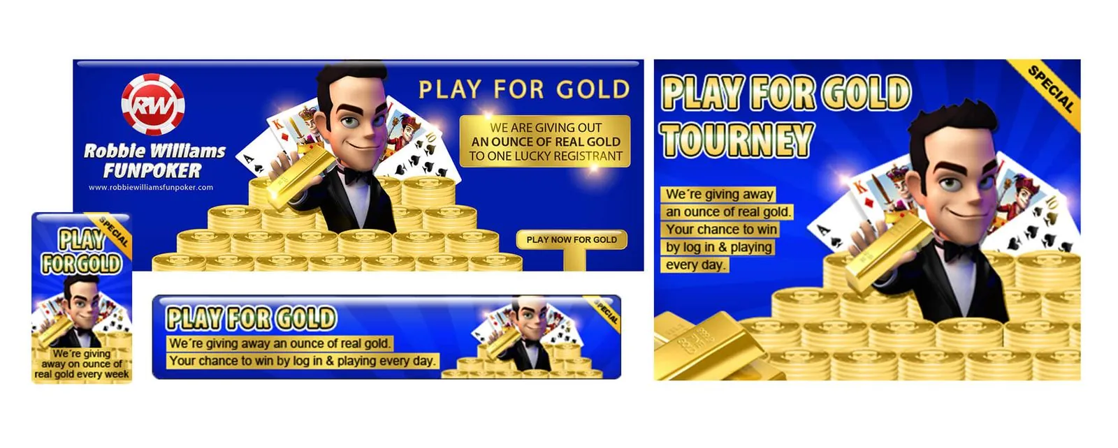 Robbie Williams Poker – Game Design · Webdesign (Bild 3/4)