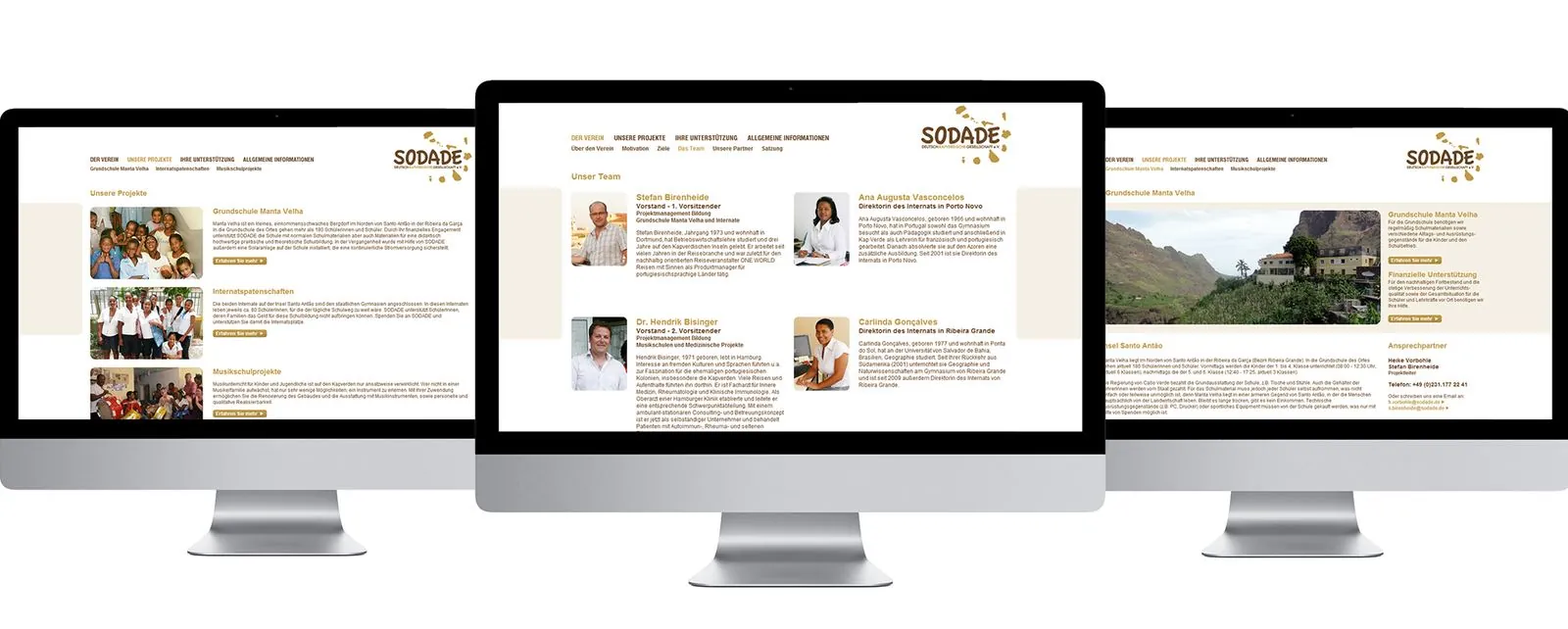 Sodade e.V. – Corporate Design · Webdesign (Bild 2/6)