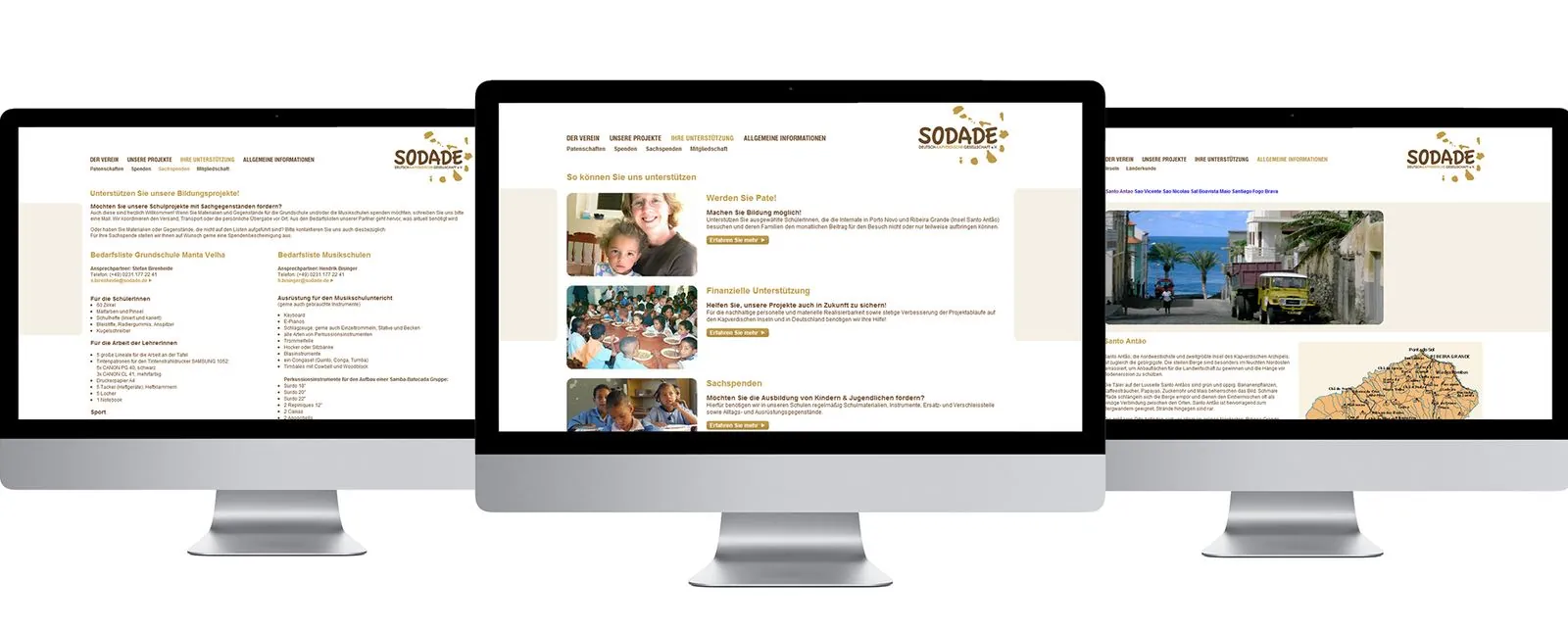 Sodade e.V. – Corporate Design · Webdesign (Bild 3/6)