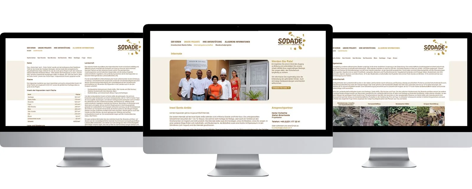 Sodade e.V. – Corporate Design · Webdesign (Bild 4/6)