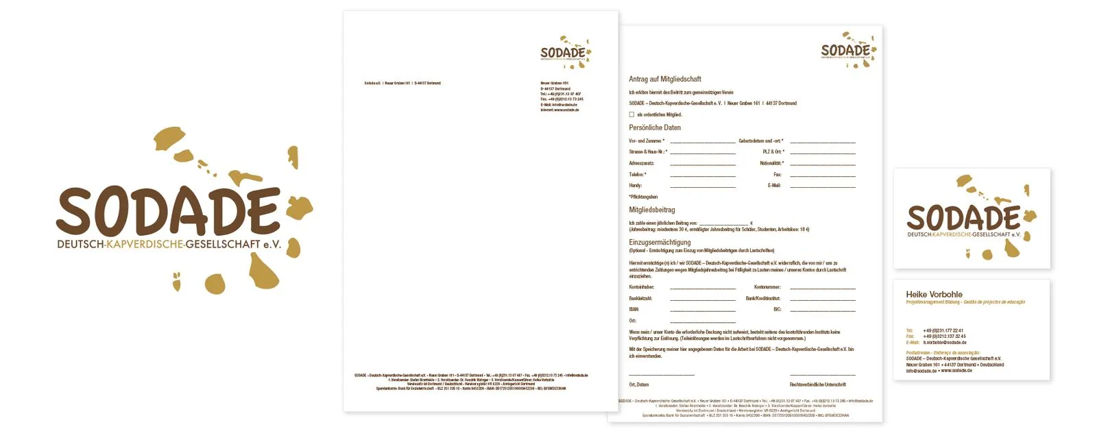 Sodade e.V. – Corporate Design · Webdesign (Bild 5/6)