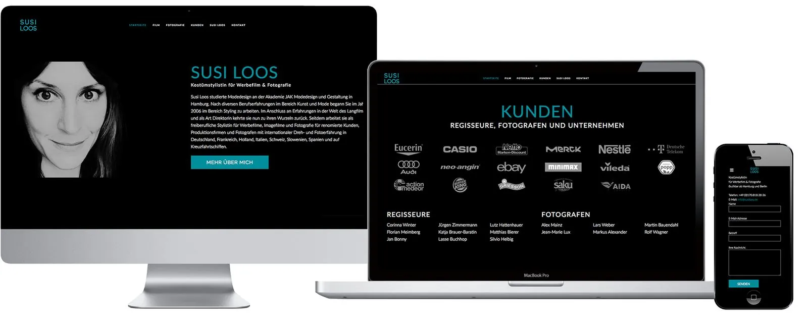 Susi Loos – Corporate design · Stationery · Web design (image 1/3)