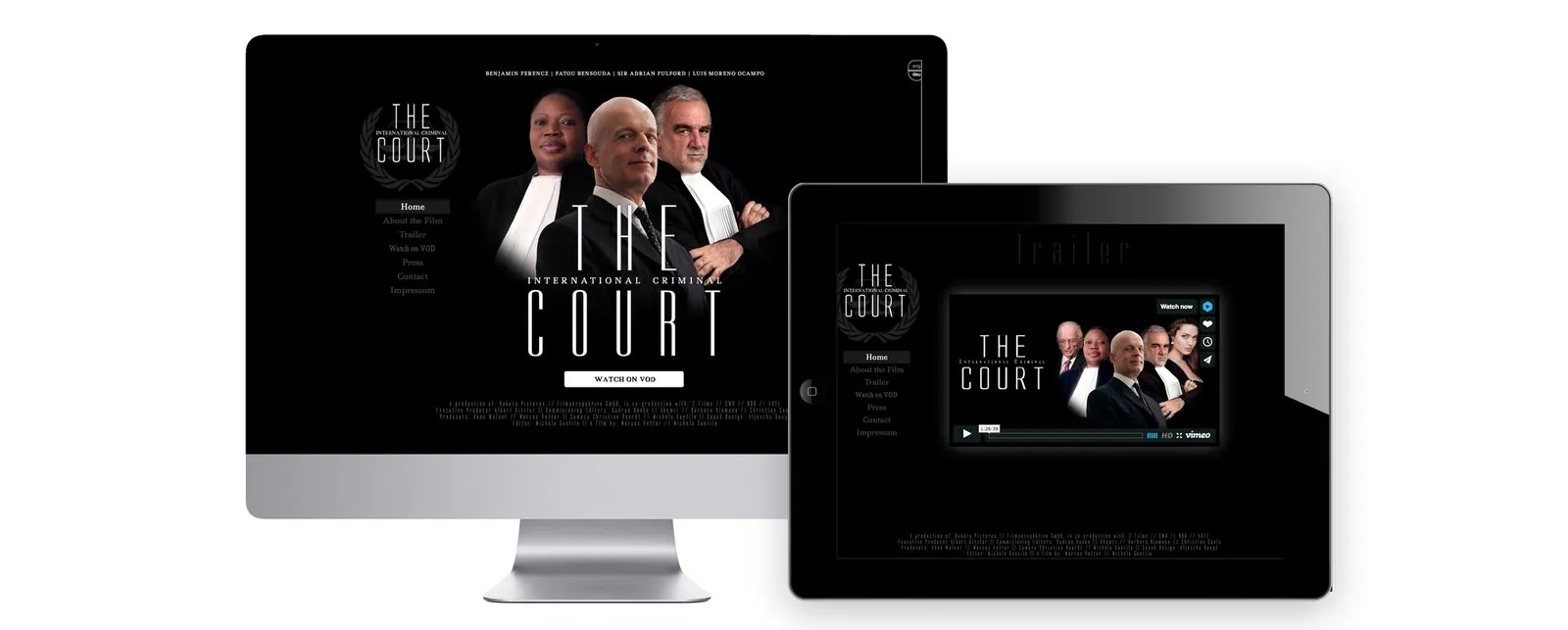 The Court – Webdesign · Print (Bild 1/3)