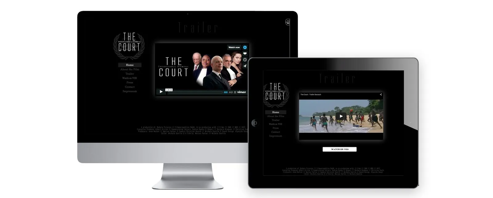 The Court – Webdesign · Print (Bild 2/3)