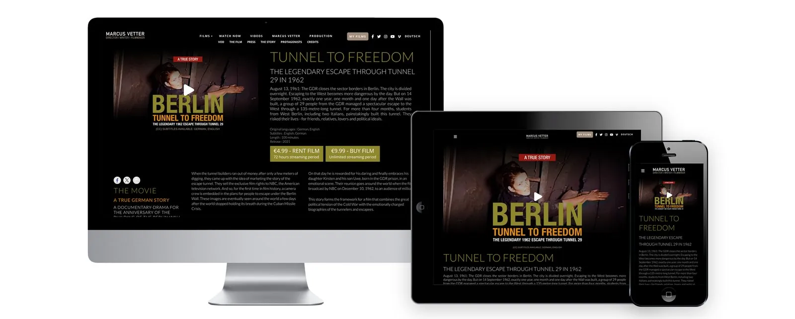 Tunnel to Freedom – Web design · Print (image 1/9)