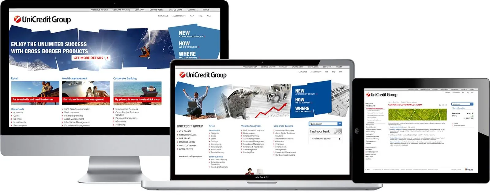 UniCredit Group – Interim Management · Webdesign (Bild 1/15)
