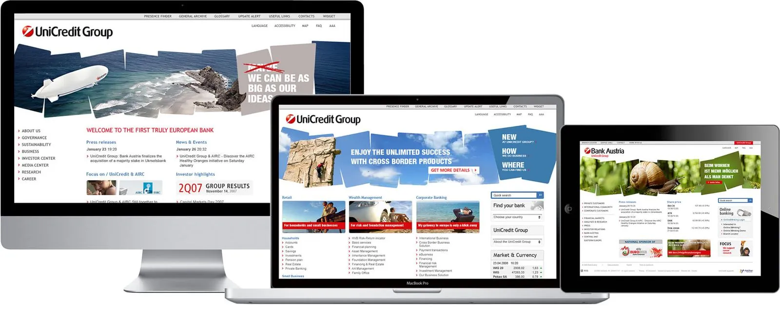 UniCredit Group – Interim Management · Webdesign (Bild 2/15)