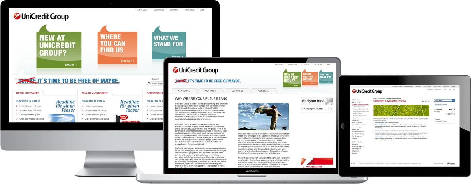 UniCredit Group – Interim Management · Webdesign (Bild 12/15)