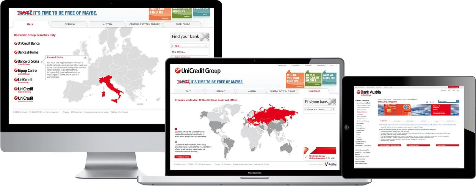 UniCredit Group – Interim Management · Webdesign (Bild 14/15)