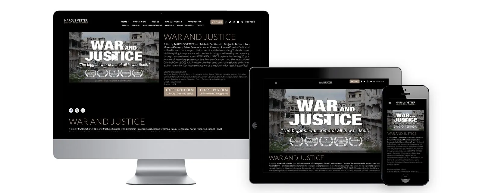 War and Justice – Web design · Print (image 1/9)