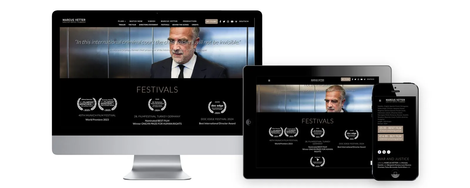 War and Justice – Web design · Print (image 3/9)