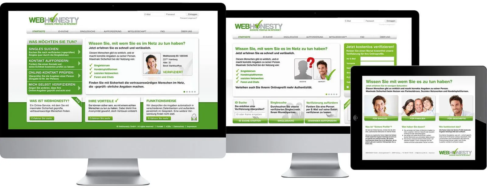 Webhonesty – Corporate design · Stationery · Print · Web design (image 1/3)