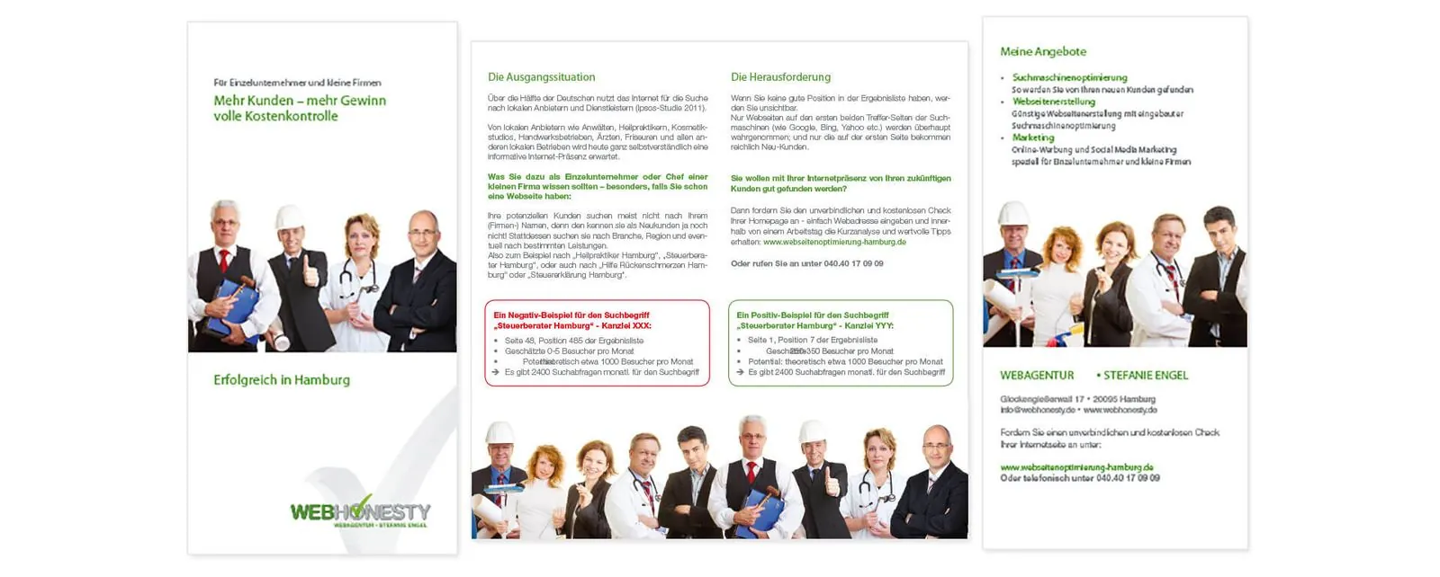 Webhonesty – Corporate design · Stationery · Print · Web design (image 3/3)